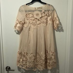 Layered baby doll dress.